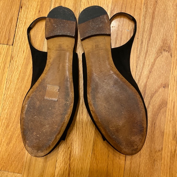 Tabitha Simmons Ingrid Black Suede Flats 38 - Picture 9 of 12